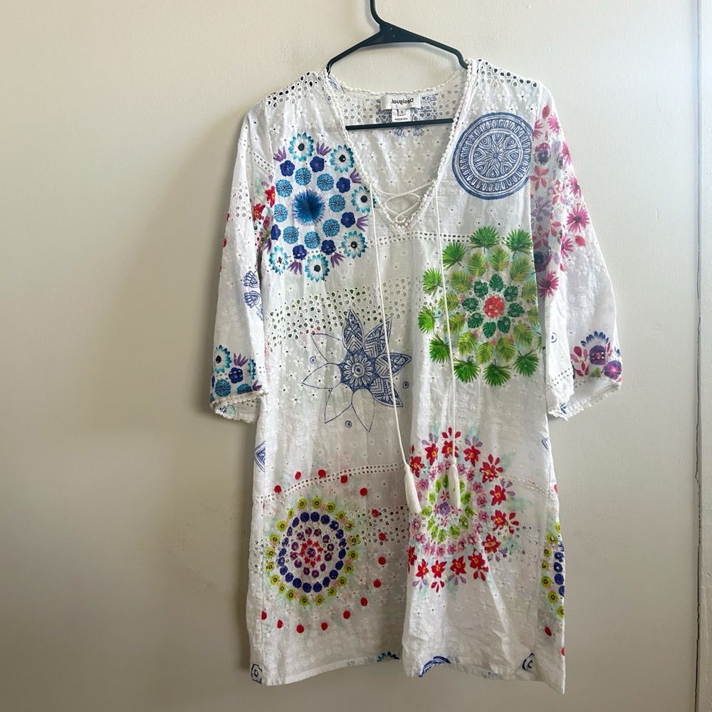 Desigual crochet swim cover up small